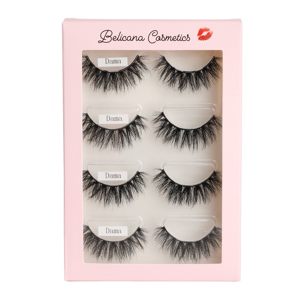 Black False Eyelashes Set 4 Pack